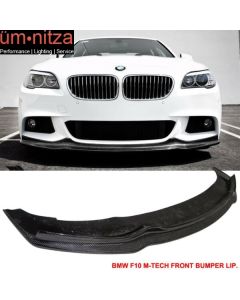 Fits 11-16 BMW F10 5 Series MT M Sport AK Style Front Bumper Lip CF