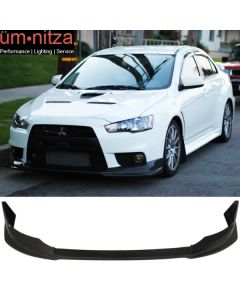 Fits 08-15 Mitsubishi Lancer Evolution X VR Style Front Bumper Lip Spoiler - PU