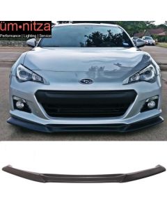 Fits 13-16 Subaru BRZ GT Style Front Bumper Lip Spoiler Unpainted Black PU