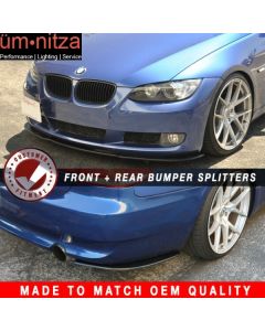  Front Bumper Lip Under Splitter + Rear Apron Splitters