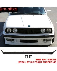 Fits 84-92 Fit BMW E30 Lower Valance OE IS V2 M-T Msport Front Bumper Lip Spoiler