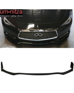 Fits 17-20 Infiniti Q60 Coupe S Style Front Bumper Lip - PU