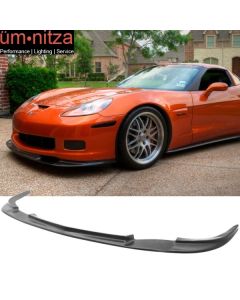 Fits 05-13 Chevy Corvette C6 Z06 ZR1 Style Unpainted Front Bumper Lip Spoiler