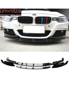 Fits 12-18 Fit BMW F30 F35 3 Series M Sport Only 3D Style Front Bumper Lip Splitters