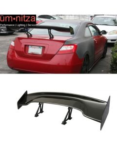 Fits 06-11 Honda Civic 57" JDM Racing GT Carbon Fiber Trunk Spoiler w/ Brackets