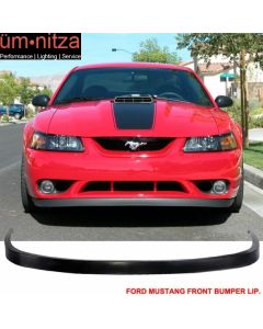 Fits 99-04 Mustang GT Mach 1 Front Bumper Lip Spoiler OE Style Black PU