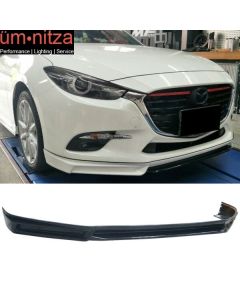 Fits 17-18 Mazda 3 4Dr 5Dr MK Style Front Bumper Lip - ABS