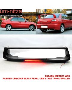 Fits 02-07 Subaru Impreza WRX STI Trunk Spoiler Painted #32J W/ LED Brake Light