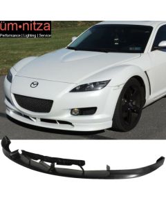 Fits 04-08 Mazda RX8 RX-8 OE Style Front Bumper Lip Spoiler Unpainted Black PU