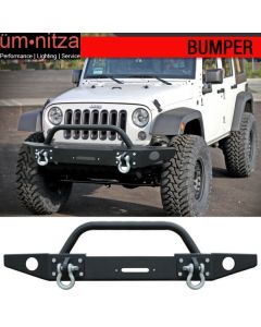 Fits 07-17 Jeep Wrangler Bull Bar Front Bumper Guard Brush Push Grille