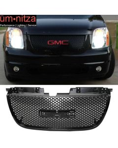 Fits 07-13 GMC Yukon Xl Denali Black Front Hood Grill Grille