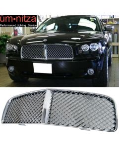 Fits 05-10 Dodge Charger Chrome Mesh Front Hood Grille