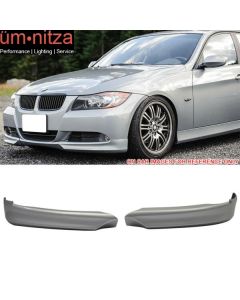 Fits 06-08 BMW E90 2PCS Front Bumper Lip Splitters #354 Titanium Silver Metallic