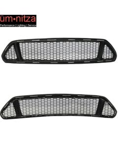 Fits 15-17 Ford Mustang Ikon Style Front Upper Mesh Grille Grill - Unpainted PP