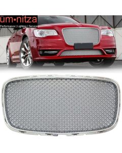 Fits 15-23 Chrysler 300 300C B Style Front Bumper Upper Grill Mesh Grille Chrome