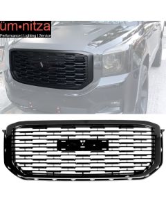 Fits 15-20 GMC Yukon Denali Style Front Upper Grille Replacement Unpainted ABS