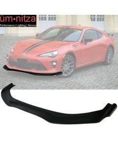 Fits 17-20 Toyota 86 GT86 FT86 GR Style Unpainted Black Front Bumper Lip - PU