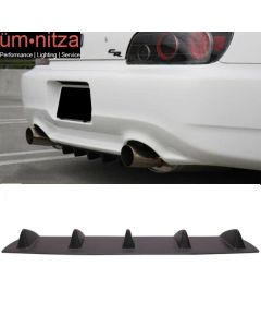 Fits 00-09 S2000 AP1 AP2 V1 Style Rear Bumper Lip Diffuser 5 Fin Matte Black ABS