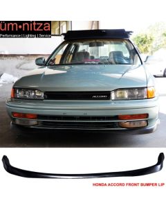 Fits 90-93 Honda Accord Type R Style Front Bumper Lip Spoiler PU - Polyurethane