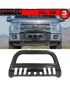 Fits 04-18 Ford F150 Black Bull Bar Brush Push Grill Grille Front Guards