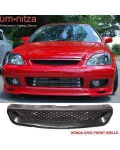 Fits 99-00 Honda Civic EK Type-R Style Front Hood Grille Mesh Bumper Grill ABS