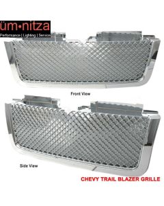 Fits 06-09 Chevrolet Trailblazer LT Front Bumper Hood Mesh Grille ABS B Style