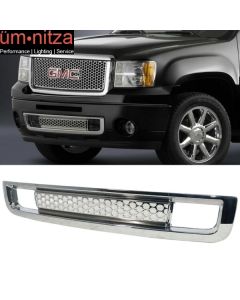 Fits 07-13 GMC Sierra 1500 Denali Chrome Front Bumper Lower Grille Grill ABS