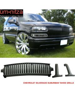 Fits 99-02 Silverado 00-06 Suburban Tahoe Vertical Style Front Grille Hood Grill