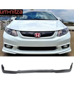 Fits 12 Honda Civic 4Dr Sedan USDM MD Style Front Bumper Lip - PU