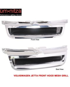 Fits 99-04 VW Jetta 4 Bora MK4 Chrome Hood Mesh Grill Grille