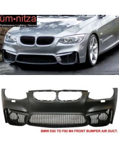 Fits 11-13 BMW E92 LCI M4 Front Bumper Cover Conversion Air Duct Mesh Grille PP