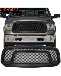 Fits 13-23 Dodge Ram 1500 R Style Front Bumper Hood Honeycomb Grille Grill ABS