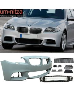 Fits 14-16 F10 5 Series LCI M-T M Sport Front Bumper Cover Conversion Grille