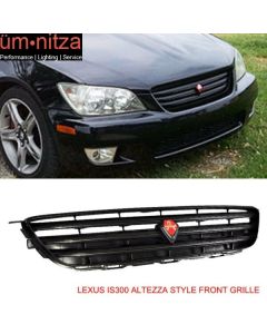 Fits 01-05 Lexus IS300 IS200 Altezza Style Front Upper Bumper Hood Grille ABS