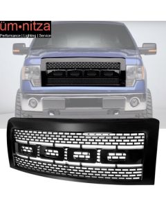 Fits 09-14 Ford F150 R Style Front Bumper Grille Hood Mesh - Unpainted