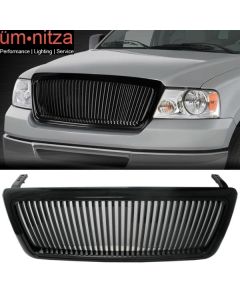 Fits 04-08 Ford F150 F-150 Truck Front Vertical Grille Hood Grill Black ABS