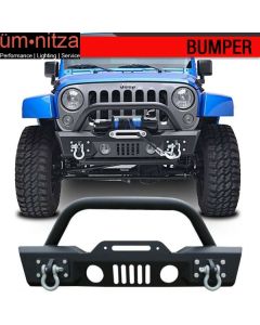 Fits 07-17 Jeep Wrangler Bull Bar Front Bumper Guard Brush Push Grille