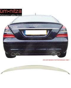 Fits 07-13 Benz S-Class W221 Sedan AMG Trunk Spoiler Painted #650 Cirrus White