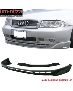 Fits 96-01 Audi A4 Quattro B5 A Style Front Bumper Lip Spoiler Unpainted PU