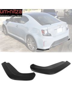 Fits 14-16 Scion TC Rear Bumper Lip Splitters Unpainted PU