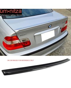 Fits 99-05 Fit BMW E46 3 Series Sedan  Carbon Fiber CF Trunk Spoiler Wing