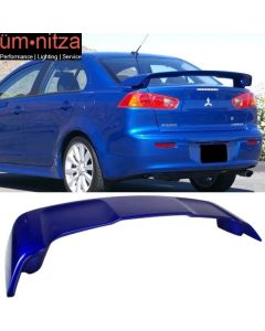 Fits 08-17 Mitsubishi Lancer OE Trunk Spoiler Painted #T70 Electric Blue Pearl