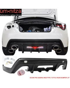 Fits 13-20 Scion FRS/Subaru BRZ/Toyota 86 PU Rear Bumper Lip Type-T Style