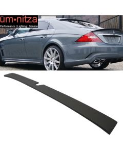 Fits 05-10 Mercedes-Benz W219 CLS-Class L Style Matte Black ABS Roof Spoiler