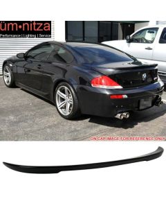 Fits 04-08 Fit BMW E63 6 Series Coupe V Style Trunk Spoiler Painted #668 Jet Black