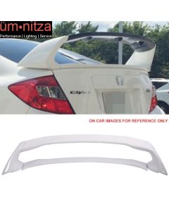 Fits 12-15 Honda Civic 4DR Sedan Mugen Style Rear Trunk Spoiler Wing NH578 White