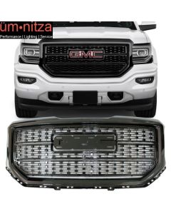 Fits 16-18 GMC Sierra 1500 Denali Style Front Grille Bumper Hood Grill Unpainted