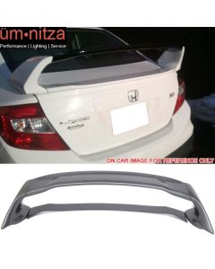 Fits 12-15 Honda Civic 9th 4DR Mugen Trunk Spoiler NH797M Modern Steel Metallic