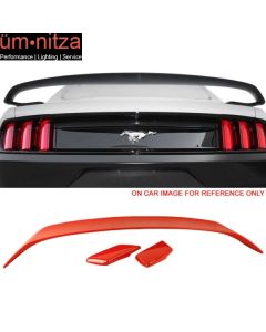 Fits 15-19 Ford Mustang 2Dr GT350 V2 Painted Trunk Spoiler Race Red #PQ