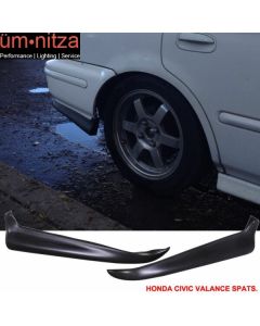 Fits 96-98 Honda Civic JDM Style Rear Bumper Lip Side Aprons Winglet Canards